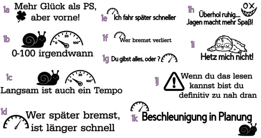 🚗 Lustige Autoaufkleber – freche Sprüche & Motive