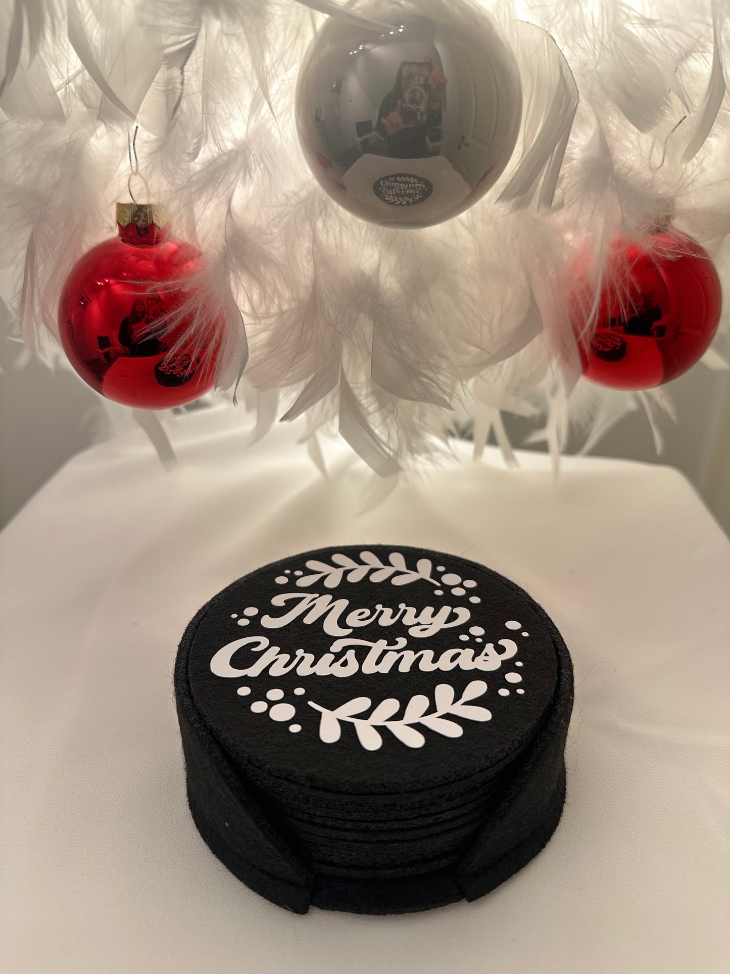 Untersetzer Weihnachten s/w