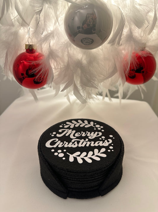 Untersetzer Weihnachten s/w