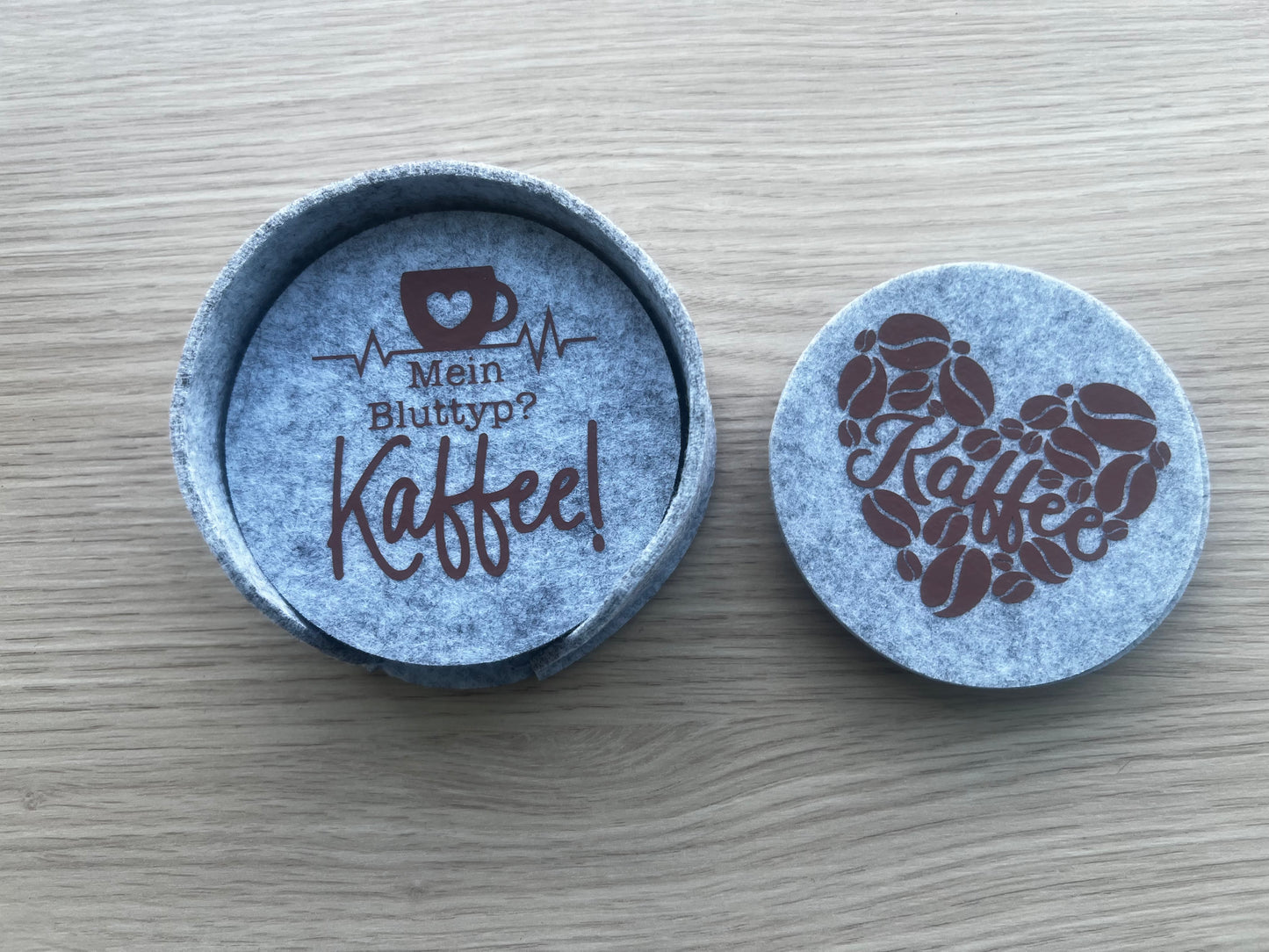 Filz Untersetzer Set „Kaffee Sprüche“ ☕️