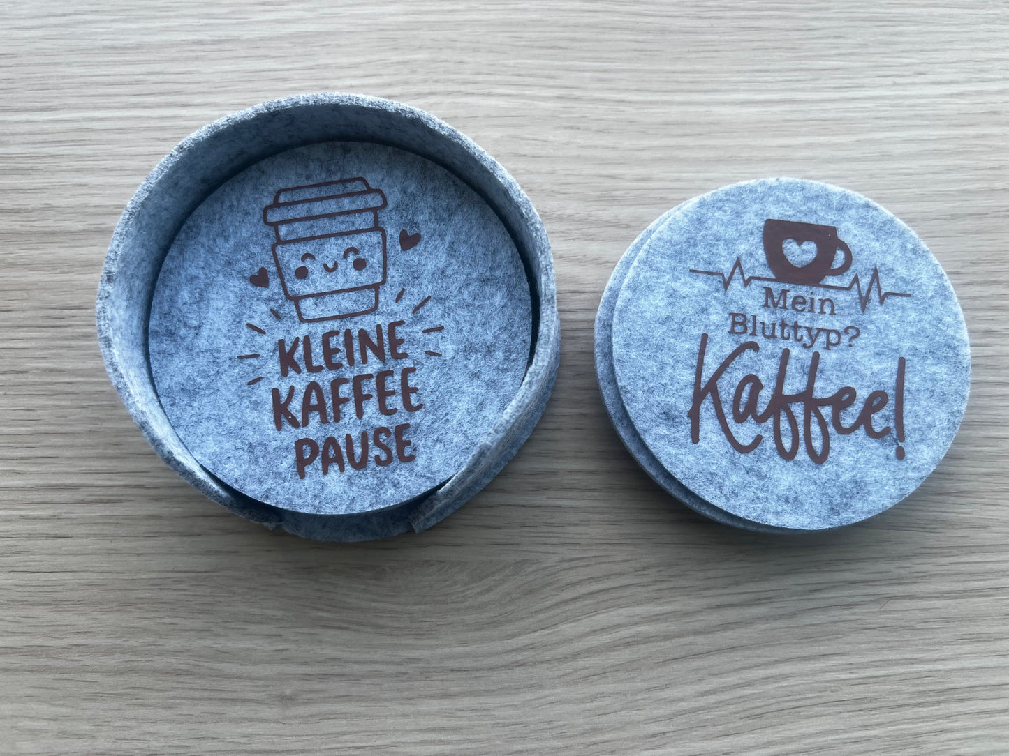 Filz Untersetzer Set „Kaffee Sprüche“ ☕️