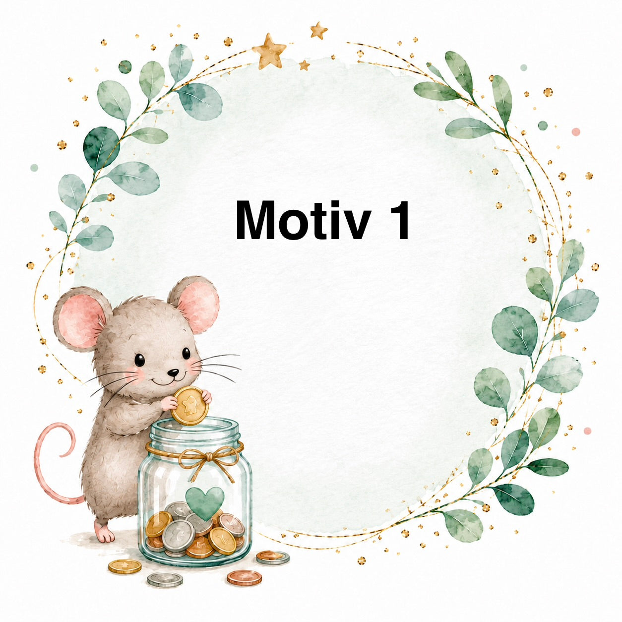 Personalisierte Spardose „Meine ersten eigenen Mäuse“ 🐭✨