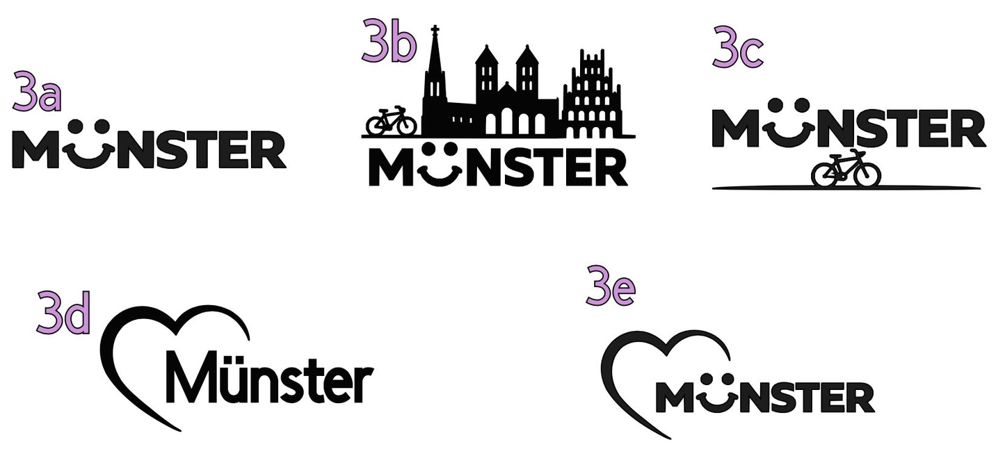 🚘 Zeig deine Liebe zu Münster ❤️– Autoaufkleber in 5 Designs