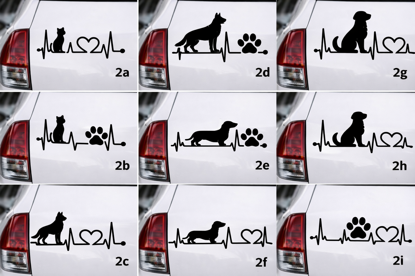 🐾Autoaufkleber Lebenslinie Hund und Katze - in verschiedene Größen 🐕 🐈