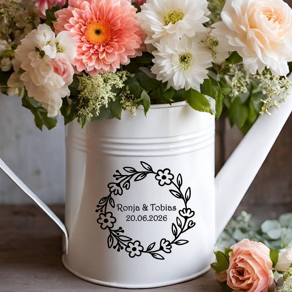 Personalisierter Hochzeitsaufkleber – Individuell mit Namen, Datum & Wunschdesign 👰🏼‍♀️🤵🏻‍♂️❣️