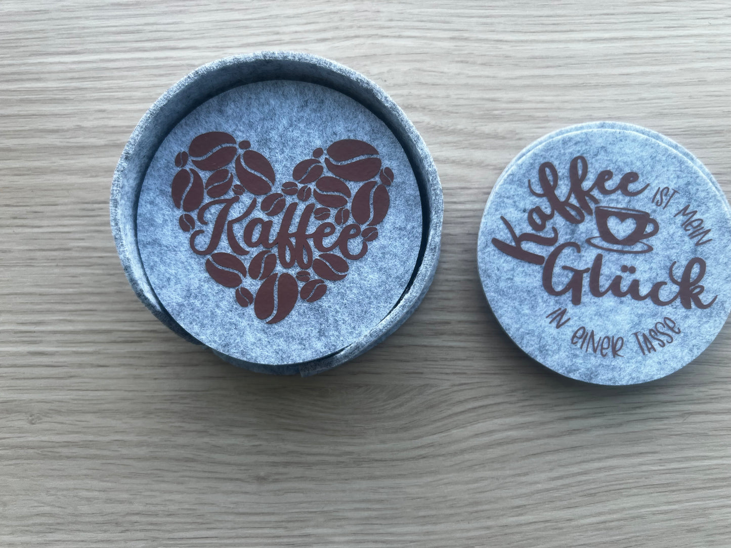 Filz Untersetzer Set „Kaffee Sprüche“ ☕️