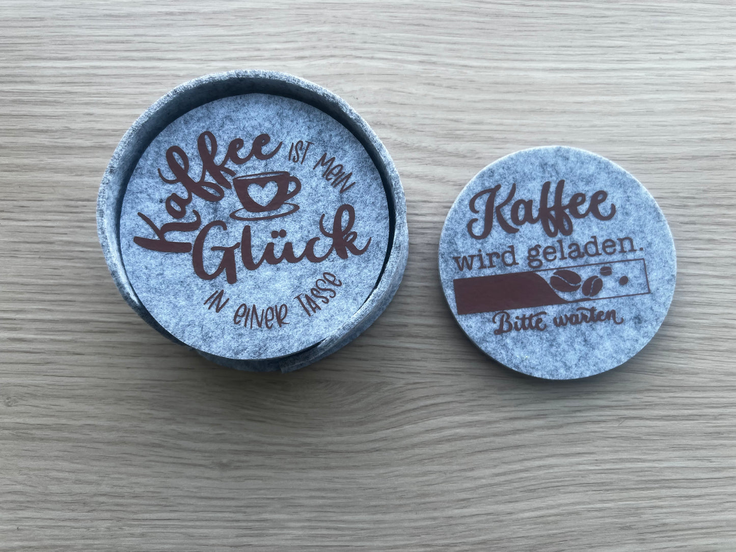 Filz Untersetzer Set „Kaffee Sprüche“ ☕️