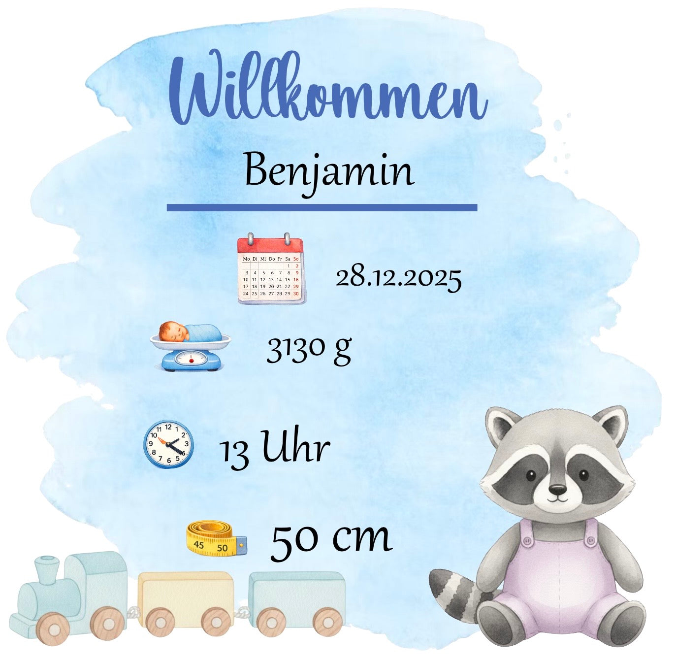 Personalisierter Kissenbezug zur Geburt – liebevolles Erinnerungsstück 💕