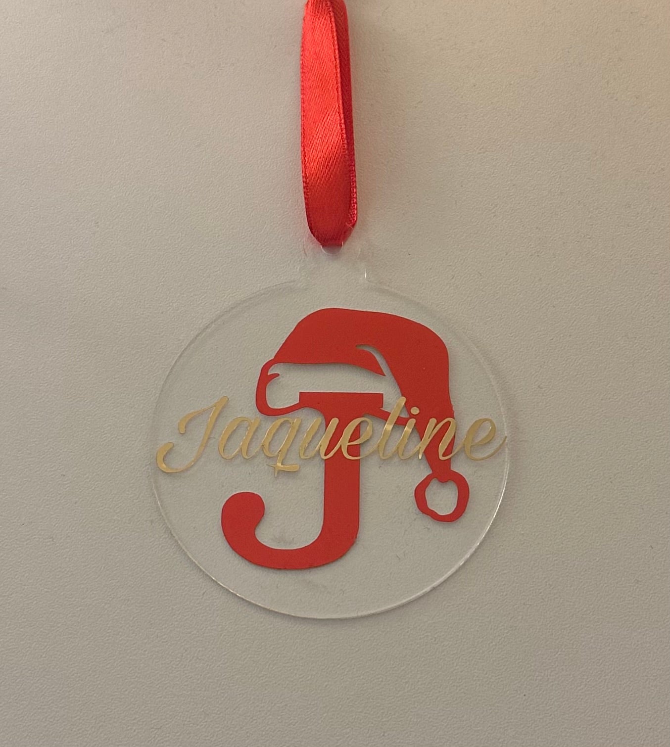 🎁 Personalisierte Weihnachtsornamente – Initiale & Name