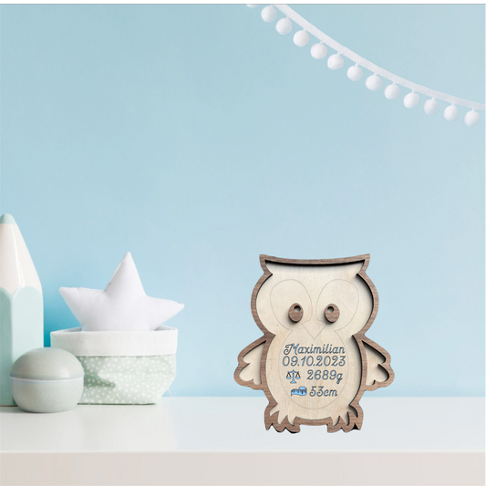 🧡 Personalisierte Geburtsanzeige aus Holz – liebevoller Blickfang fürs Kinderzimmer