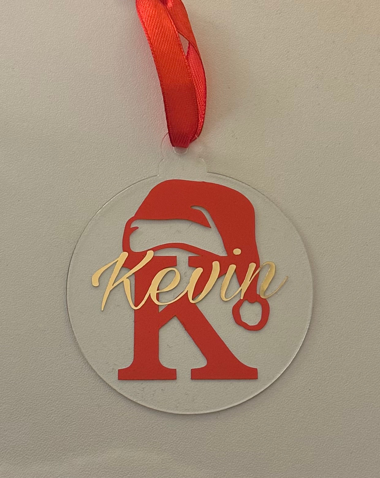 🎁 Personalisierte Weihnachtsornamente – Initiale & Name