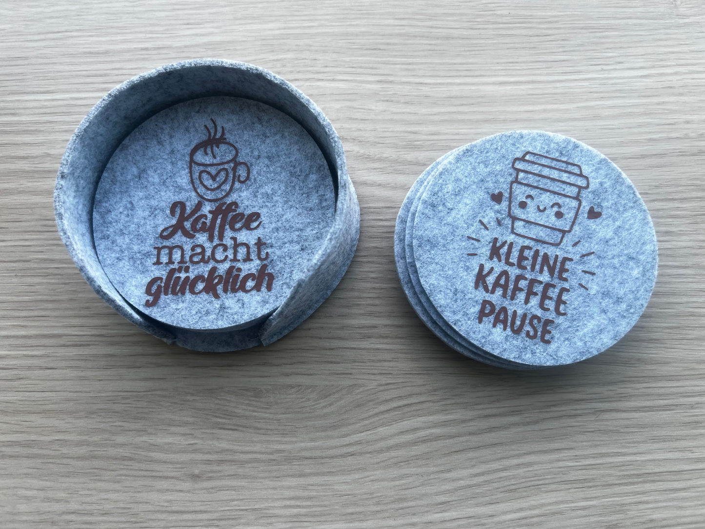 Filz Untersetzer Set „Kaffee Sprüche“ ☕️