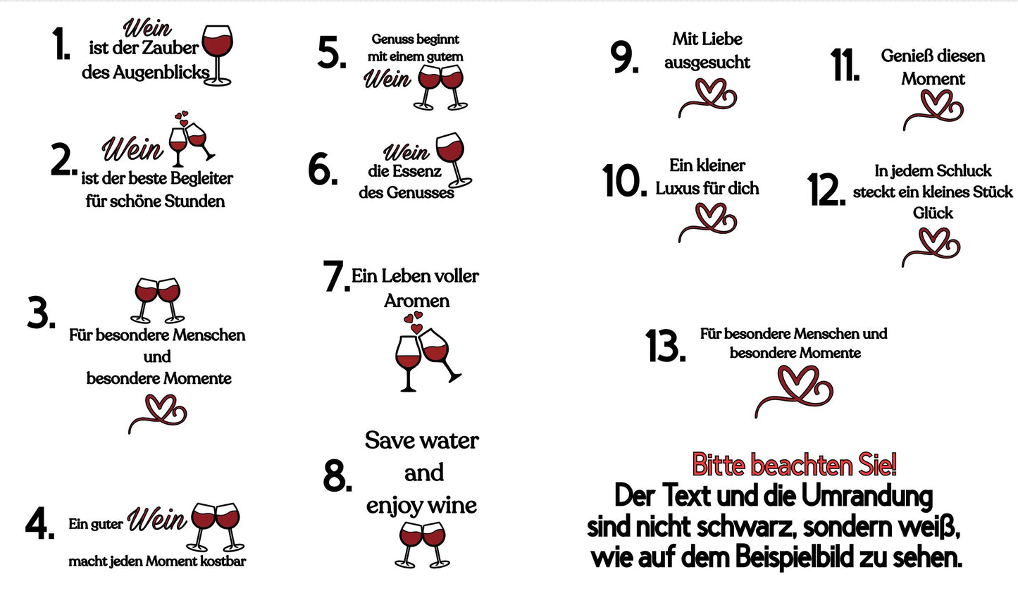 Stilvolle Flaschentasche mit Spruch – ein- oder beidseitig bedruckt