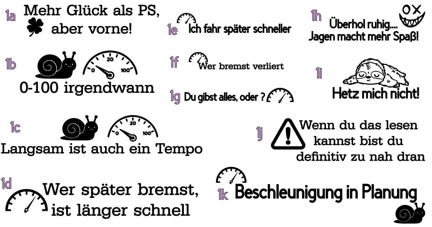 🚗 Lustige Autoaufkleber – freche Sprüche & Motive