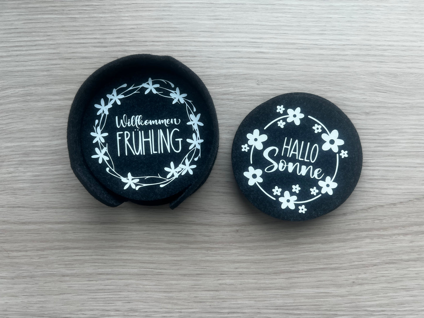 🌸 Frühlings-Untersetzer aus Filz – stilvoll & nachhaltig