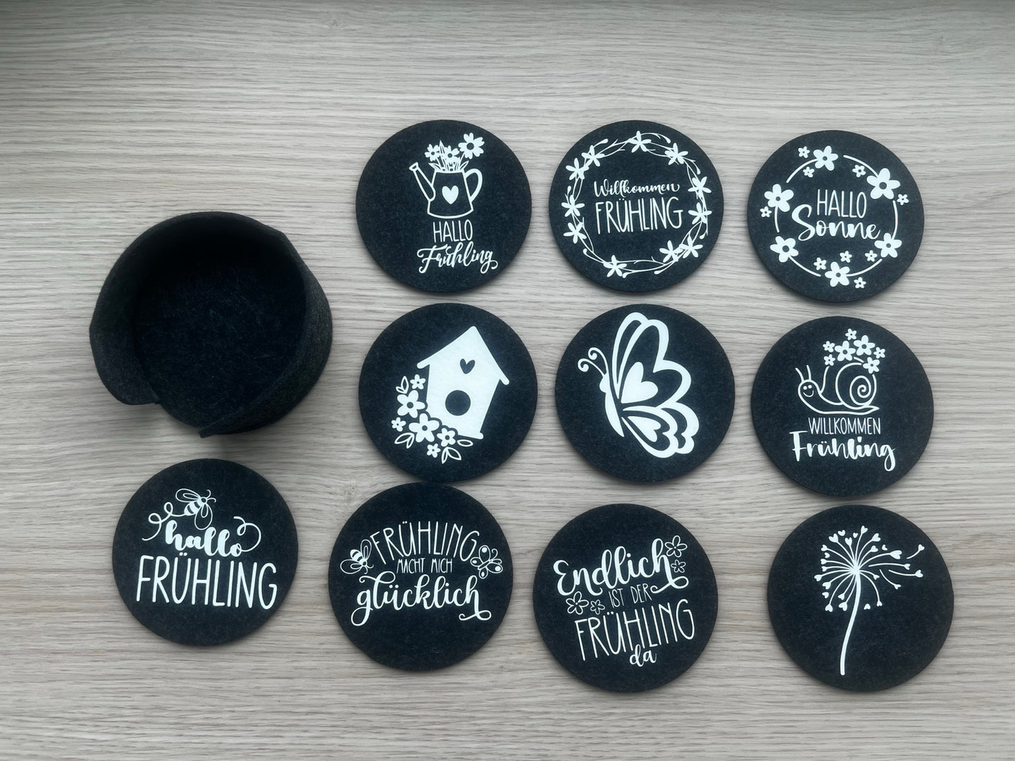 🌸 Frühlings-Untersetzer aus Filz – stilvoll & nachhaltig